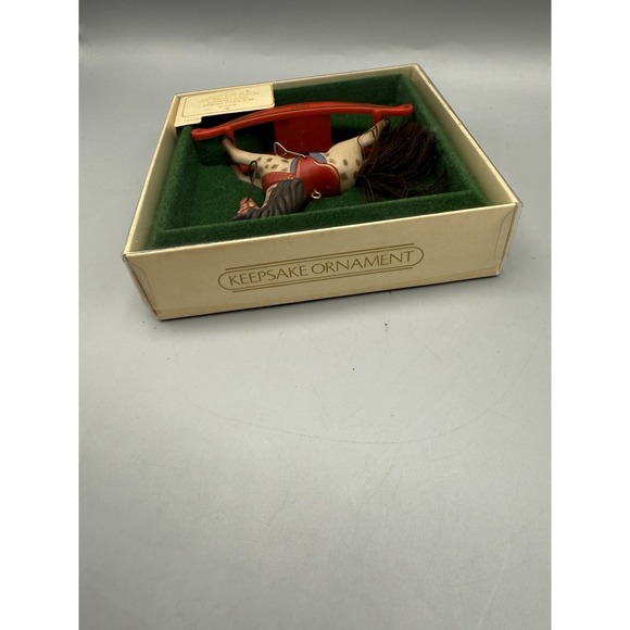 Vintage 1981 Hallmark Rocking Horse Christmas Ornament with Box - Picture 15 of 16
